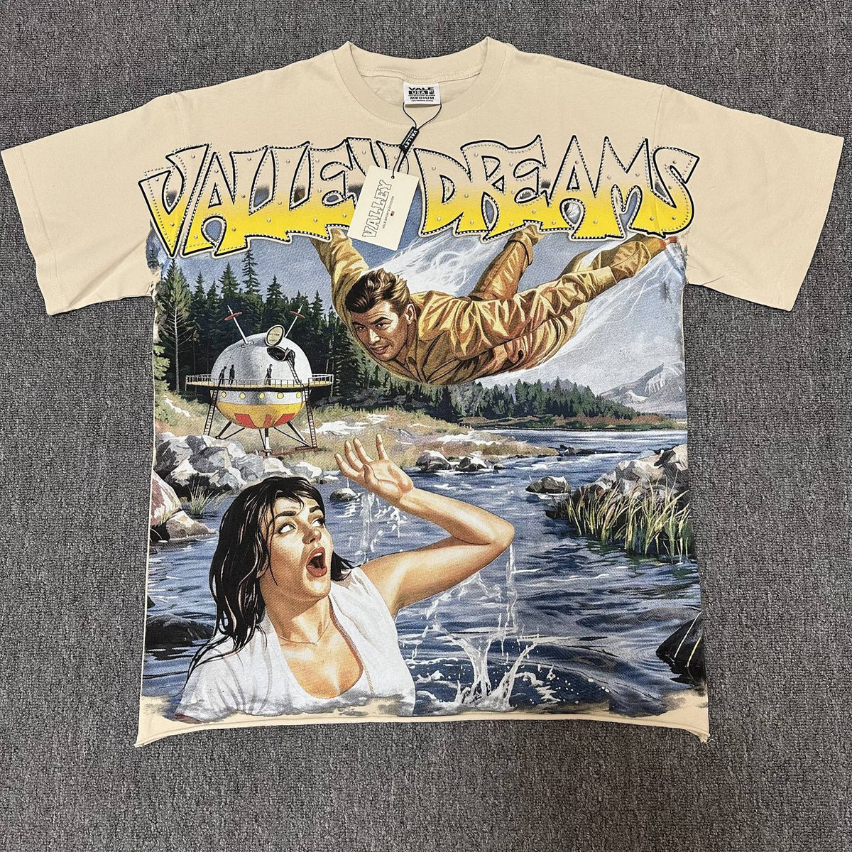 Valley Dreams Washed Graphic Short-Sleeve T-Shirt — front